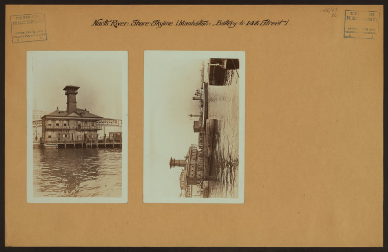 North (Hudson) River - Shore and Skyline - Manhattan - Battery - 14th Street.