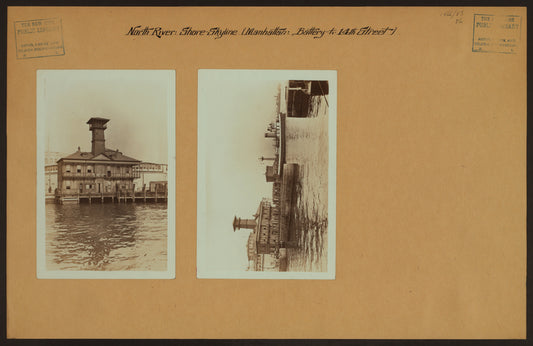 North (Hudson) River - Shore and Skyline - Manhattan - Battery - 14th Street.