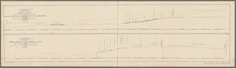 Geological section along the Tejon Ravine : explored by Lieut. R.S. Williamson, Corps of Topl. Engrs., 1853 : from the Tulare Valley and the Tejon Depot Camp to Taheechaypah Prairie
