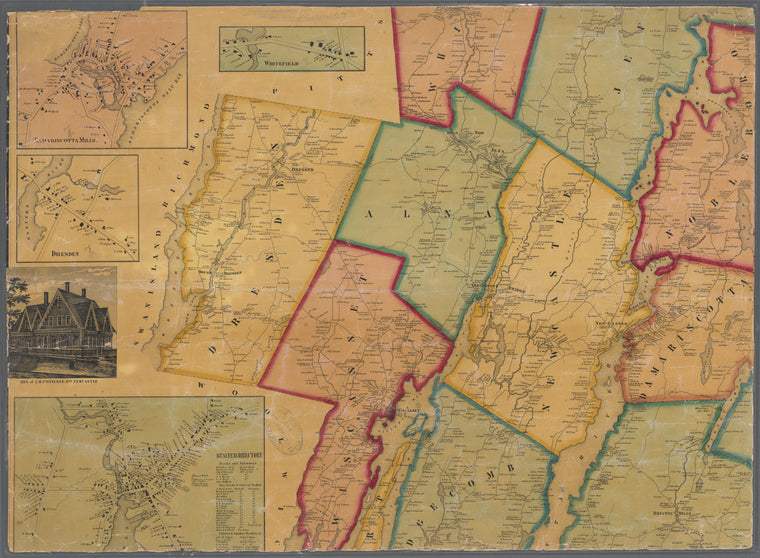 A topographical map of Lincoln Co. Maine