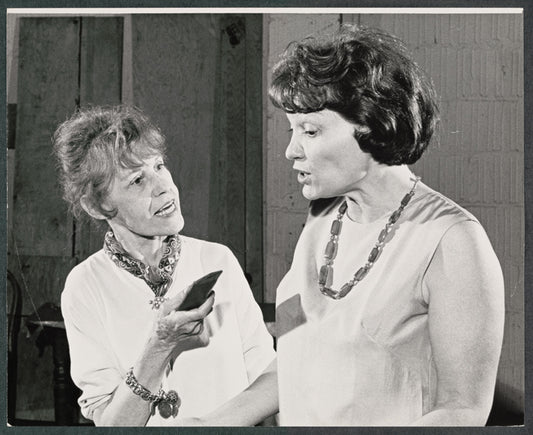 Lotte Lenya and Peg Murray in rehearsal for the stage production Cabaret