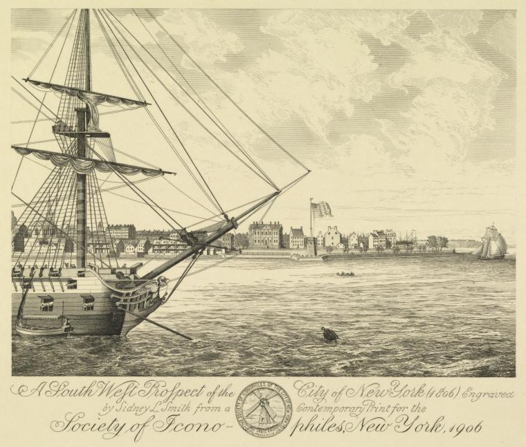 A south west prospect of the City of New York (1806)