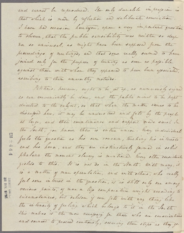 Letter to W[illiam] L[eete] Stone [New York]