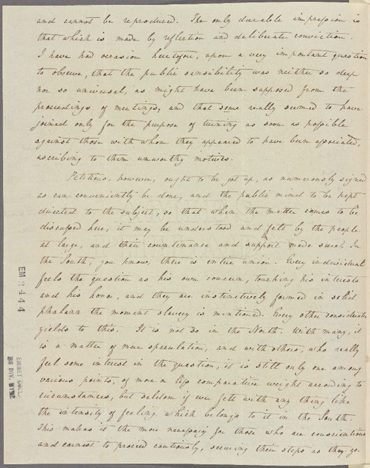 Letter to W[illiam] L[eete] Stone [New York]