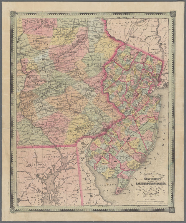 Township map of New Jersey and Eastern Pennsylvania