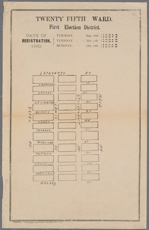 Twenty fifth ward, first election district