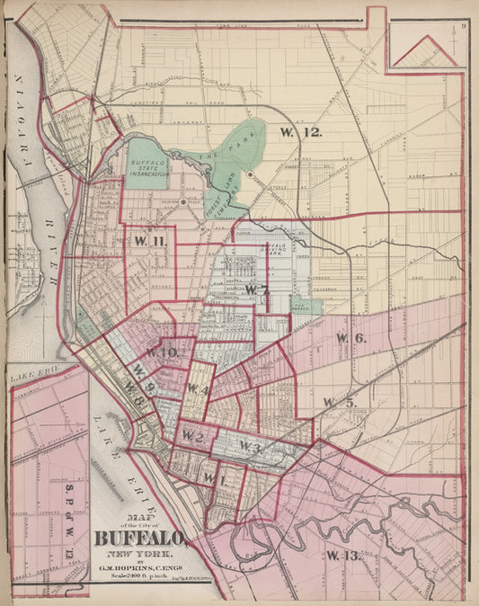 Map of the City of Buffalo, New York.