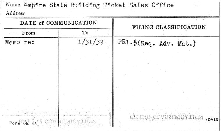 Empire State Building Ticket Sales Office