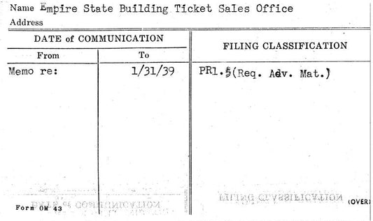 Empire State Building Ticket Sales Office