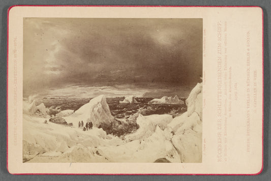 Rückkehr der Schlittenreisenden zum Schiff : 45 Meilen vor Erreichung desselben: Ankunft ohne Fahrzeug vor offenem Meere im Süden des Austria-Sundes, April 1874