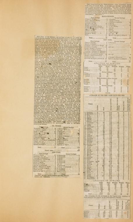 Newspaper clippings about cricket