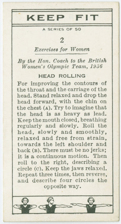 Exercises for women: head rolling.