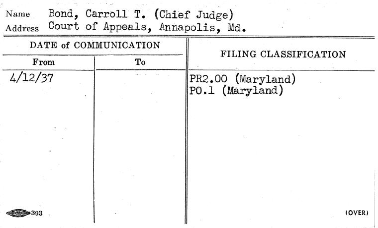 Bond, Carroll T. (Chief Judge)