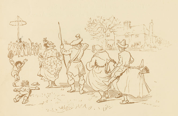 May celebration with characters from the Robin Hood legend.
