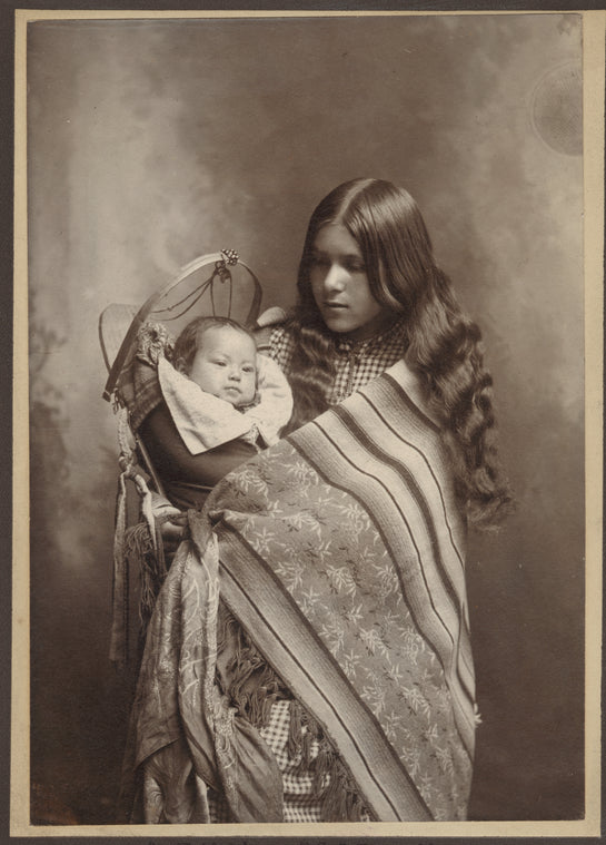 Woman holding an infant