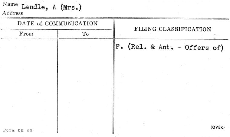 Lendle, A (Mrs.)