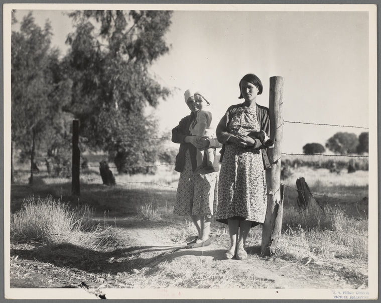 Women in California squatter camp. Kern County