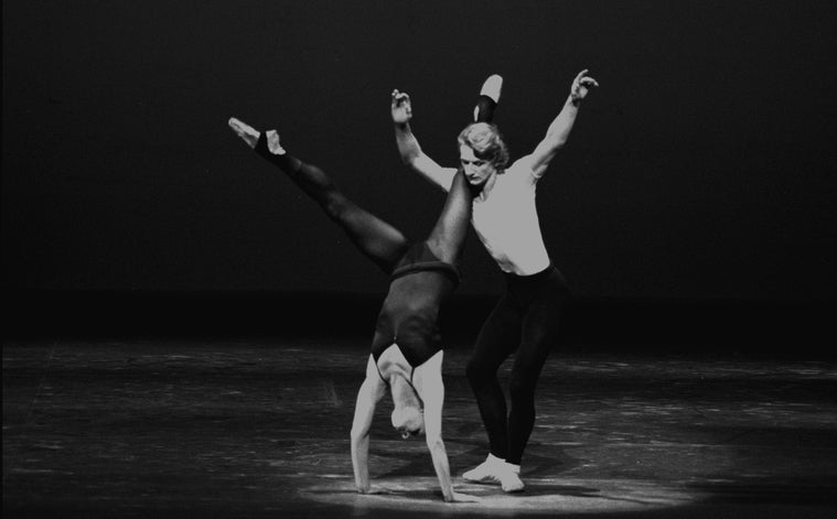 New York City Ballet production of "Violin Concerto" with Karin von Aroldingen and Jean-Pierre Bonnefous, choreography by George Balanchine (New York)