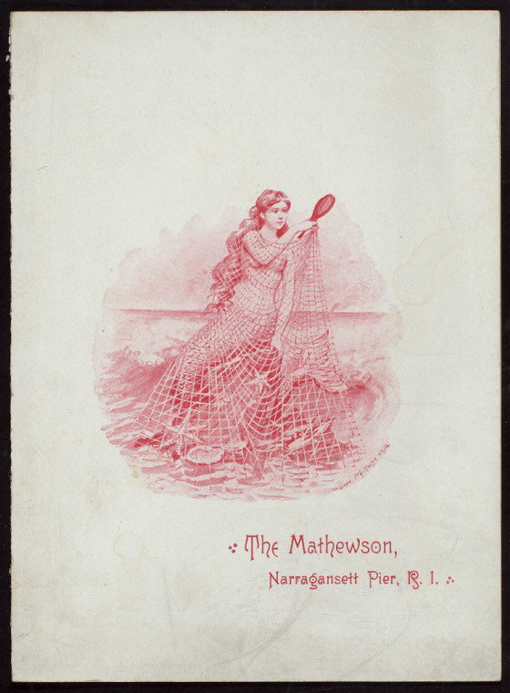 DINNER MENU [held by] THE MATHEWSON [at] "NARRAGANSETT PIER, RI" (HOT;)