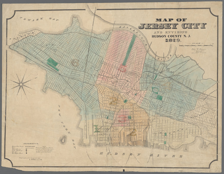 Map of Jersey City and environs, Hudson County, N.J.