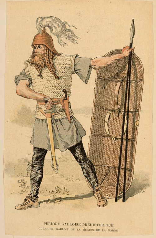 Periode Gauloise Préhistorique : guerrier Gaulois de la région de la Marne