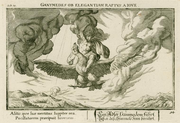 Ganymedes ob elegantiam raptus a Jove