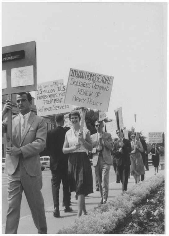 Detail of "Lilli Vincenz in picket line"