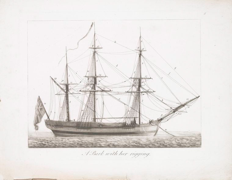 A bark with her rigging