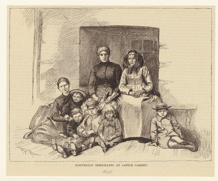 Norwegian immigrants at Castle Garden