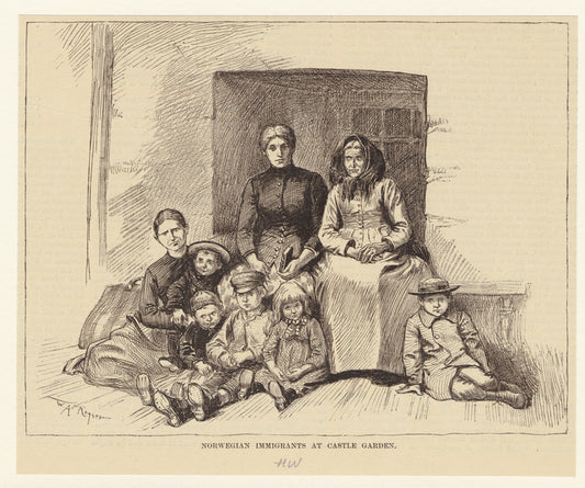 Norwegian immigrants at Castle Garden