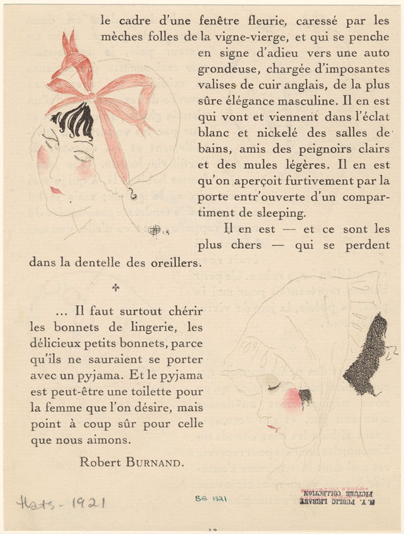 Women in bonnets, 1920s