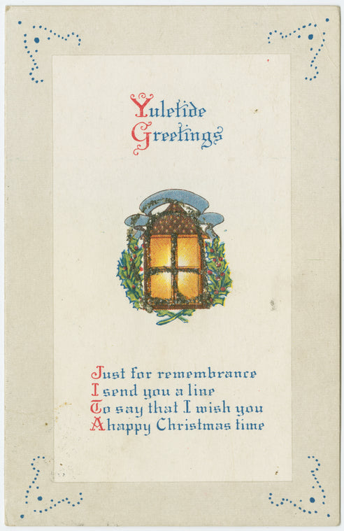Yuletide greetings.