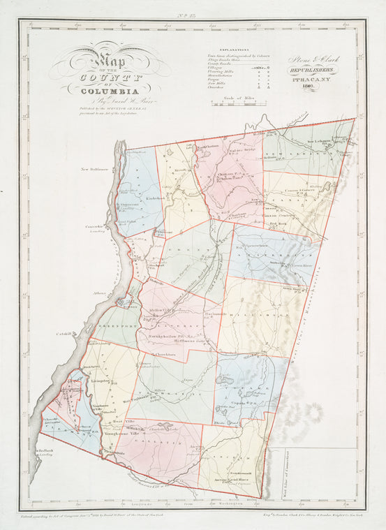 Map of the county of Columbia