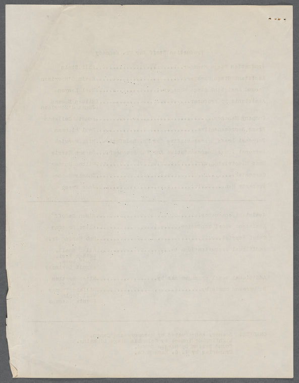 Cast list for "Sing, Man, Sing"