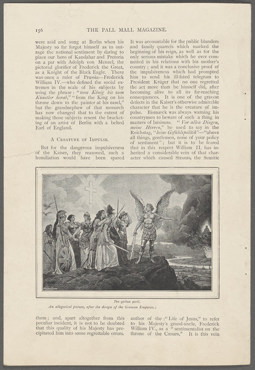 The yellow peril. An allegorical picture, after the design of the German emperor