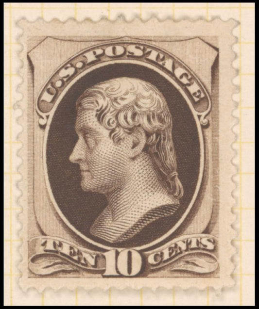 10c brown Jefferson single