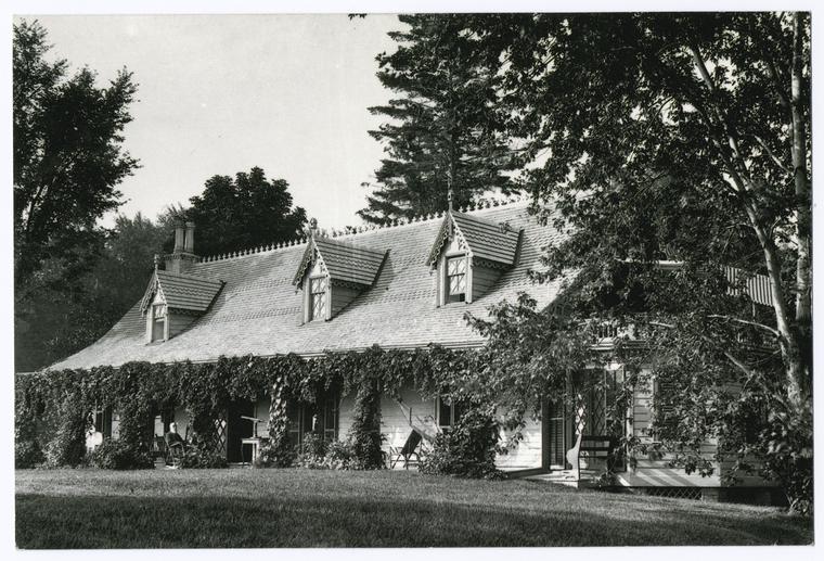 Clear Comfort, the Austen House, with the photographer's grandfather...... photo by Alice Austen.