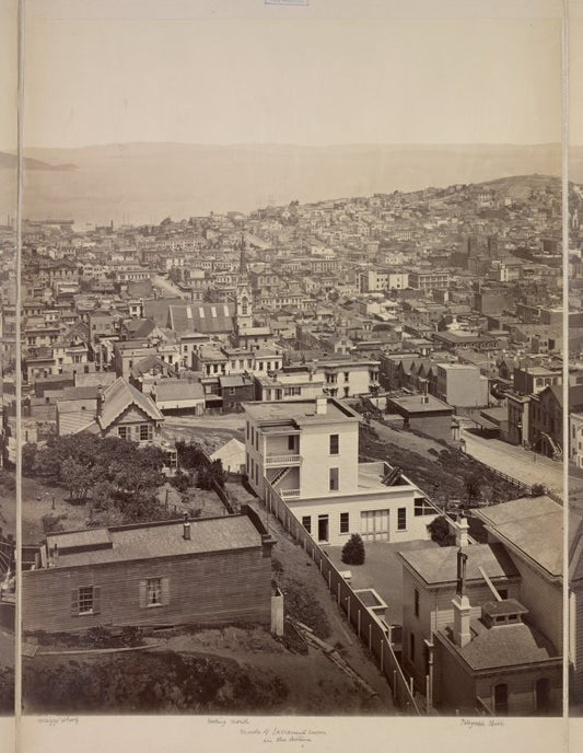 Panorama of San Francisco taken from the tower of the house of Mrs. Mark Hopkins