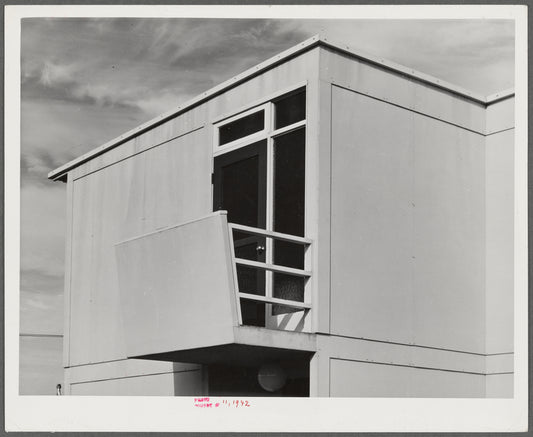 Detail of construction on second floor of FSA (Farm Security Administration) defense housing dormitories at Vallejo, California