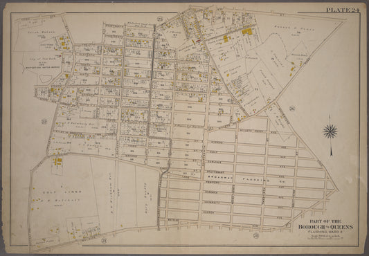 Plate 24: Bounded by Third Avenue, Fourth Avenue, Twelfth Street, Fifth Avenue, 14th Street, Willets Point Road, Whitestone Road, Bayside Avenue, Whitestone Avenue, Fourth Avenue, Sixth Avenue, 3rd Avenue, Hurd Avenue and Eleventh Avenue.