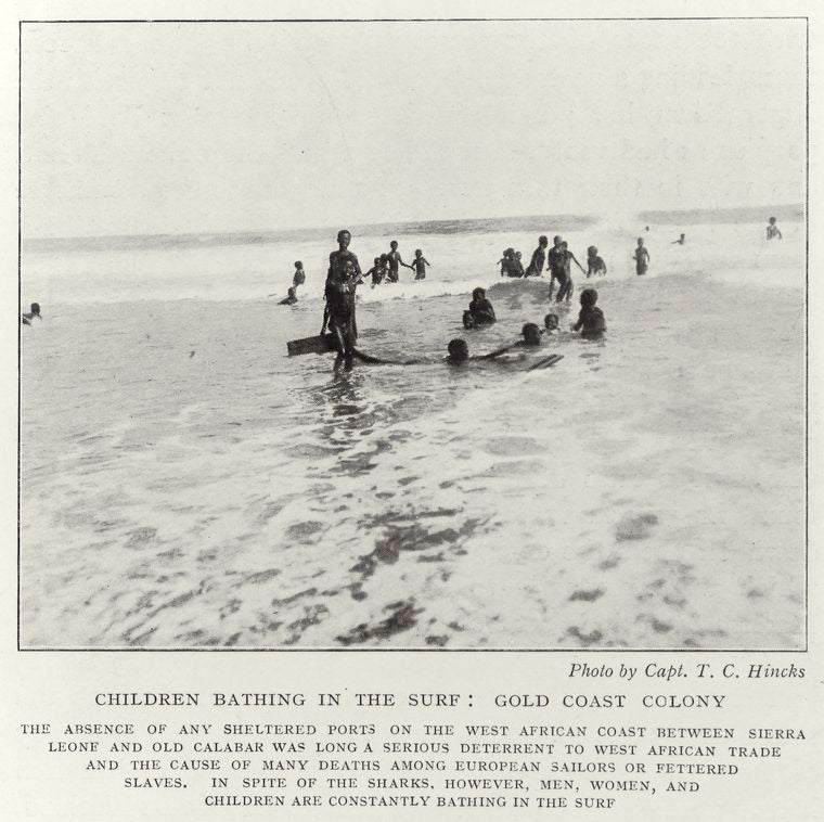 Children bathing in the surf: Gold Coast colony.