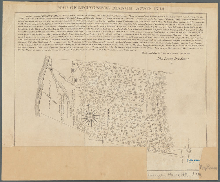 Map of Livingston Manor anno 1714