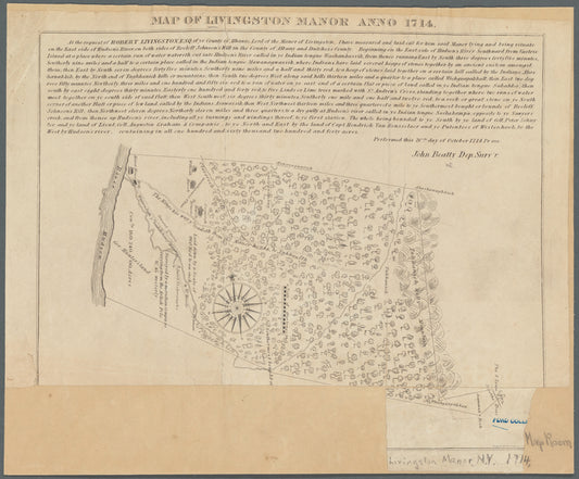Map of Livingston Manor anno 1714