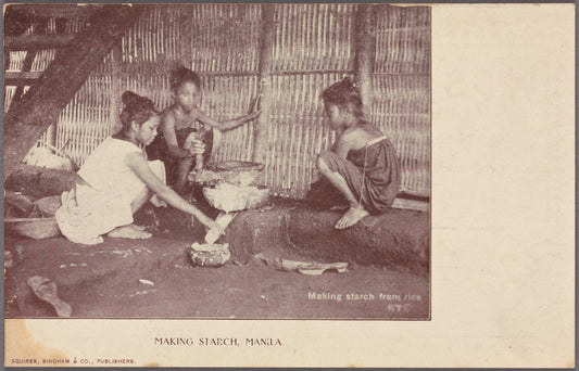 Making starch from rice