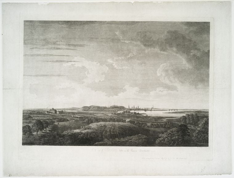 A view of Boston taken on the road to Dorchester.