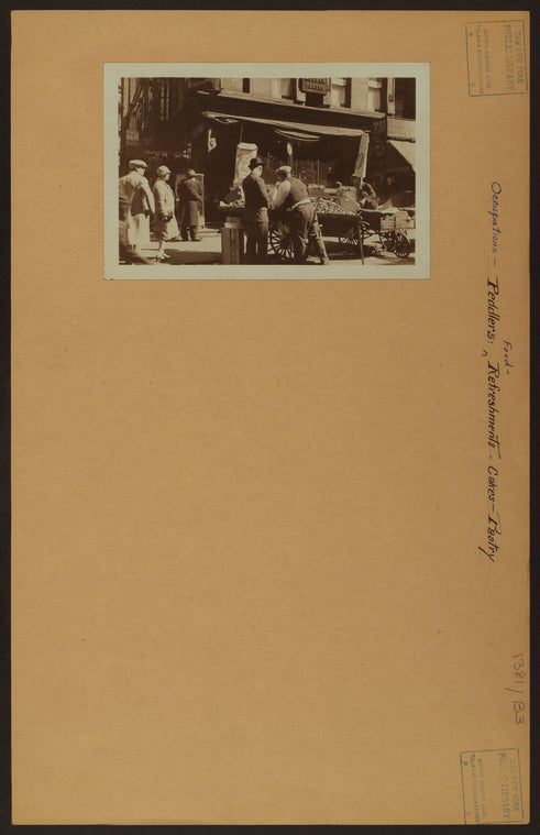 Occupations - Peddlers - Food - Refreshments - Cakes - Pastry.
