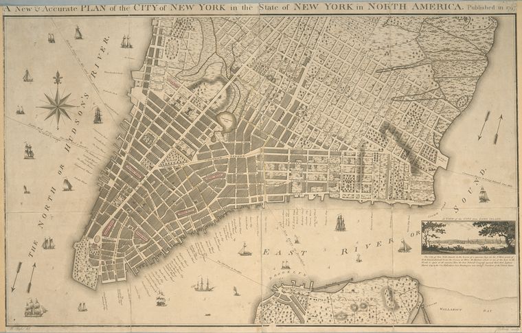 A new & accurate plan of the city of New York in the state of New York in North America