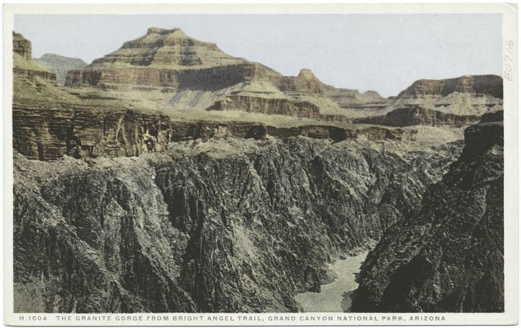 Granite Gorge from Bright Angel Trail, Grand Canyon, Ariz.