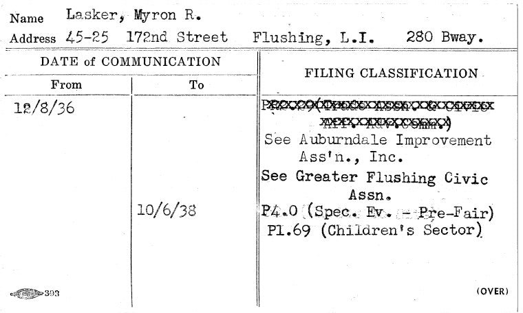 Lasker, Myron R.
