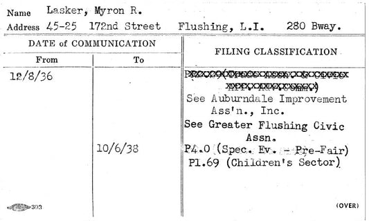 Lasker, Myron R.